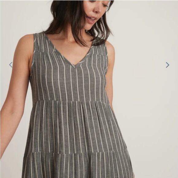 Marine Layer Gray Striped Maxi Dress - Picture 2 of 7
